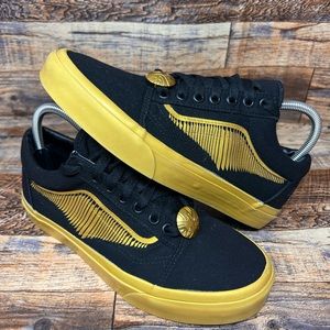 Vans X Harry Potter Sneakers Men Size 7 Women 8.5 Golden Snitch Shoes Old Skool